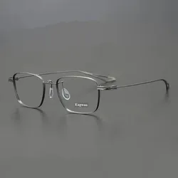 Pure Titanium Eyeglasses Full Rim Optical Frame Prescription Spectacle Men Simple Designed Glasses Thick Rim