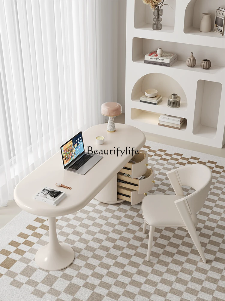 Mesa de madeira maciça estilo creme pequeno apartamento mesa de casa alto sentido entrada francesa lux moderno e minimalista