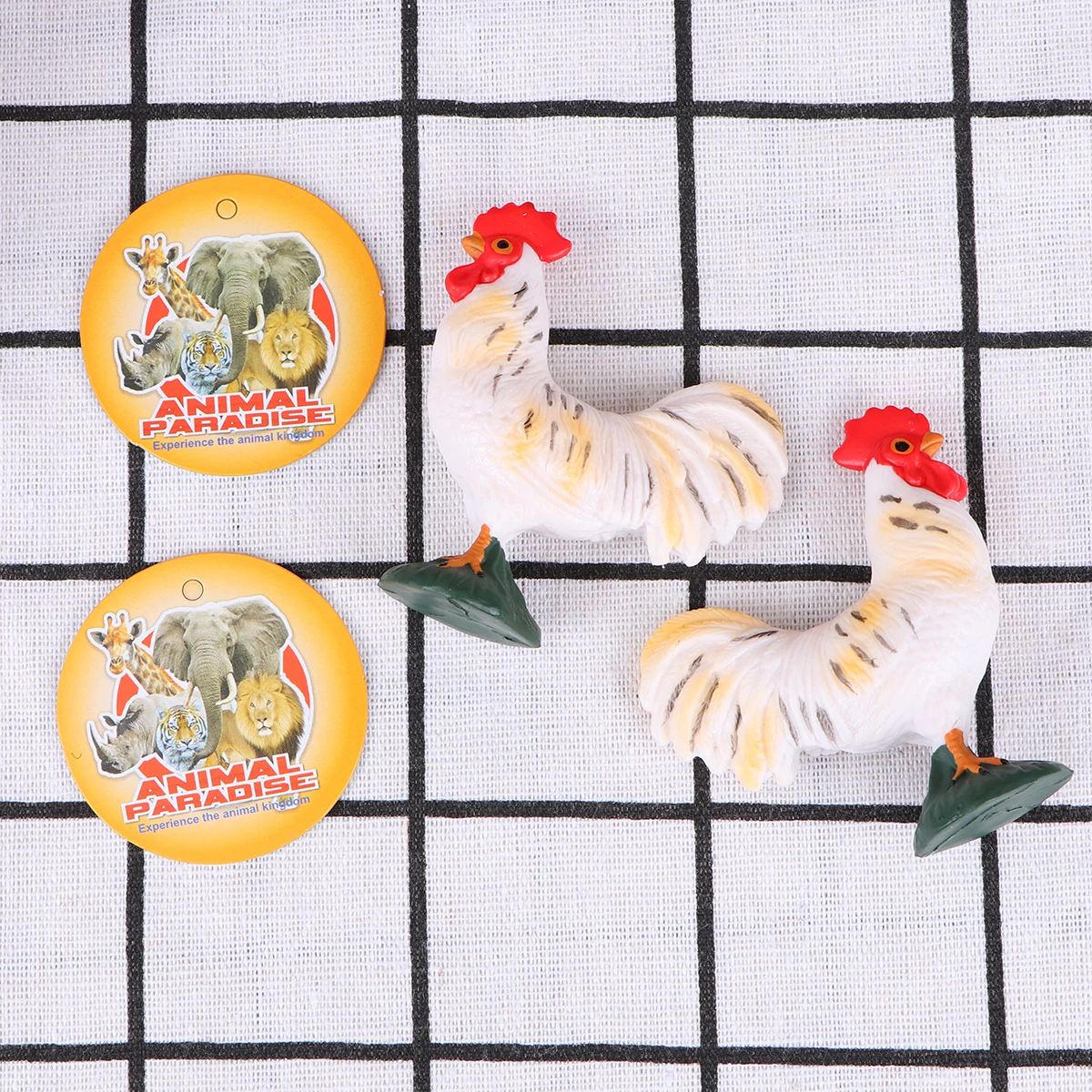 

2 Pcs Figurines Material Animal Model Perfect for Artificial Chicken Model Home Artificial Animal Office Party