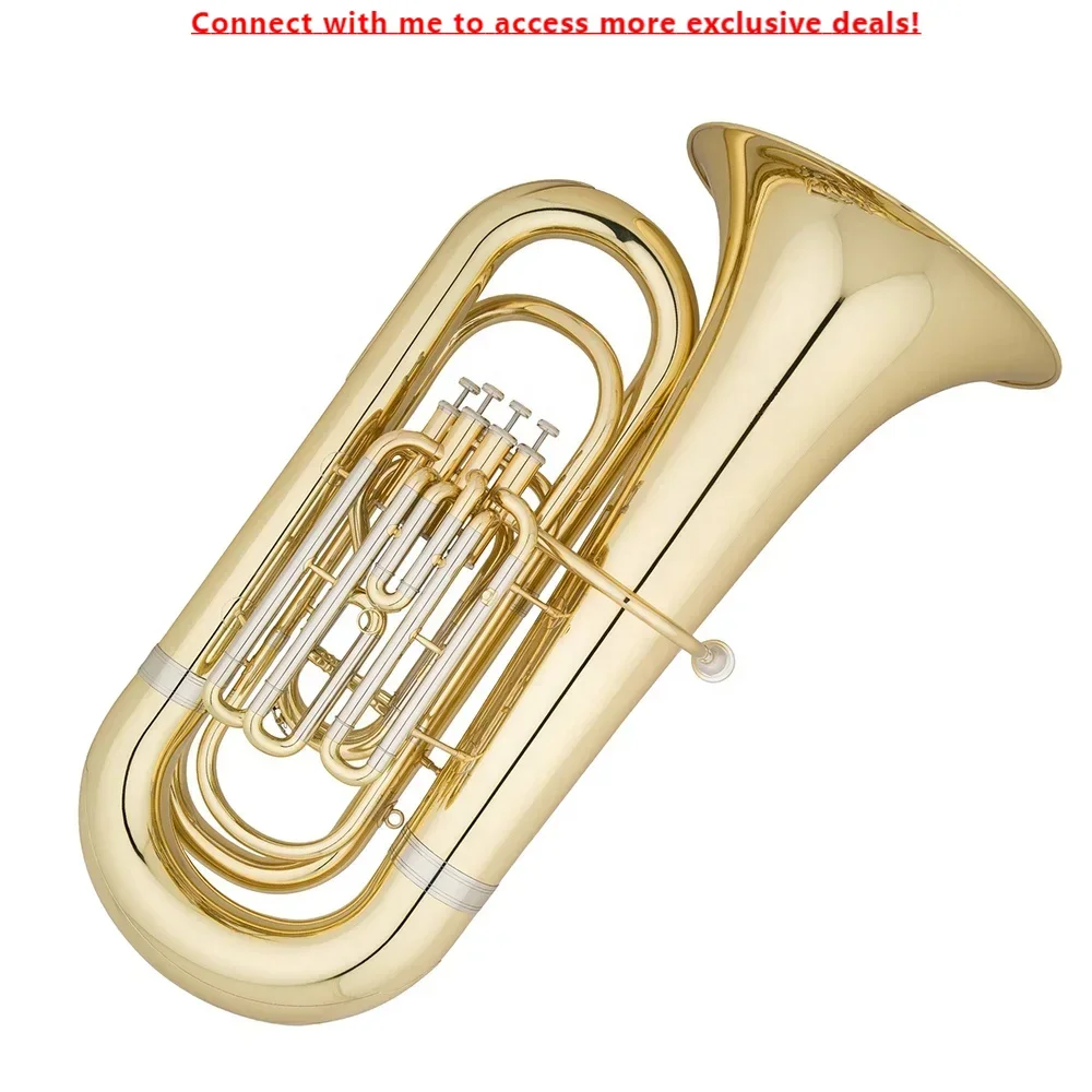 

SEASOUND OEM Cheap Bb Gold Tuba Lacquer 4 Pistons JYTU0750