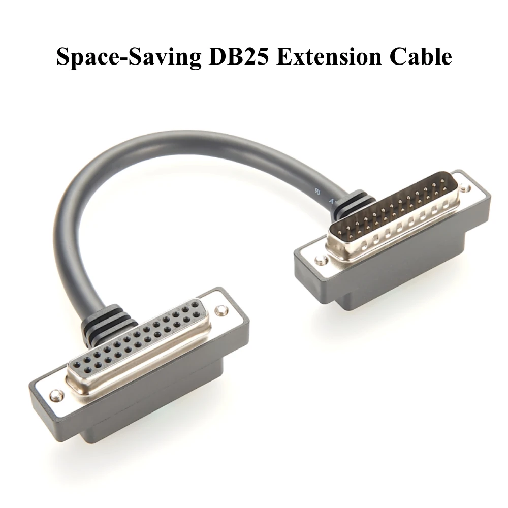 UP Down Angled Low Profile DB25 Male to Female Extension Cable Right Angled Slim DB25Pin Gender Changer Connector Printer Cable