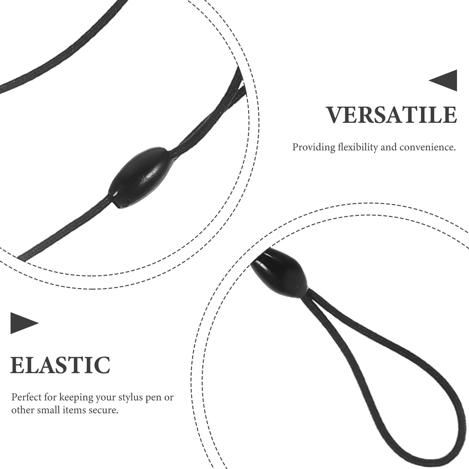 10 Stück elastisches, verlustsicheres Seil, stilvoller Stift-Lanyard-Gurt, Ersatz für Stylus-Stift, sicheres Seil für Schreibutensilien, wasserdicht – Detail 5