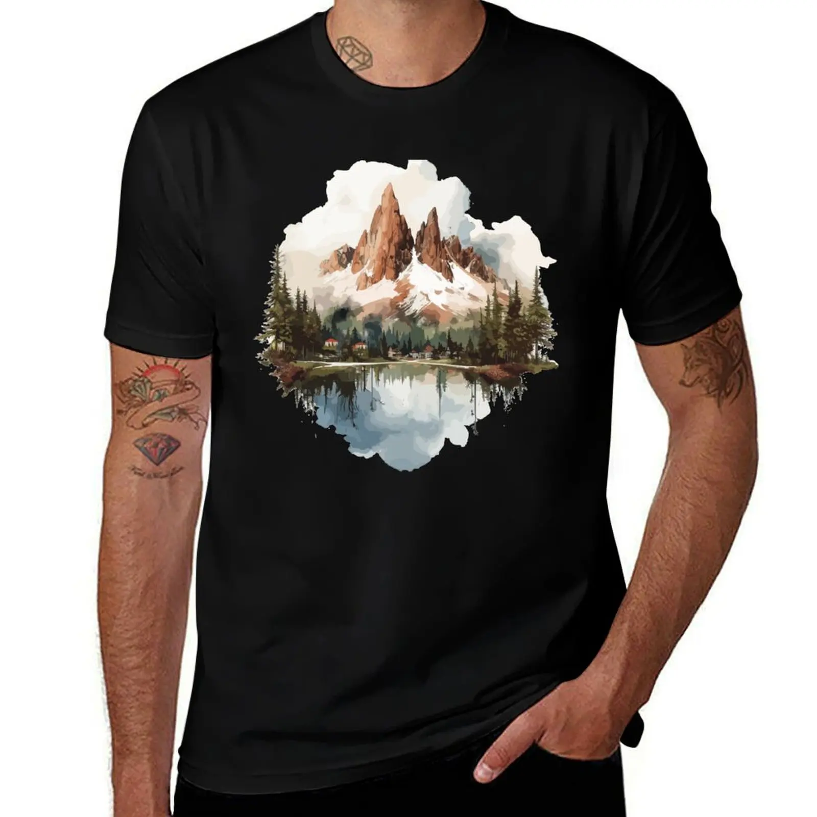 

Dolomites mountains T-Shirt Casual Everyday Wear T-Shirt