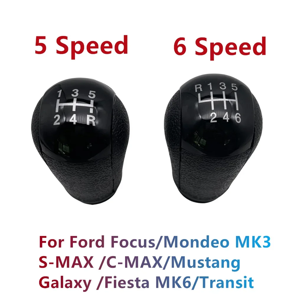 High Quality 5/6 Speed Manual Gear Shift Knob Gear Stick Head Shifter Lever For Ford Focus/Mondeo MK3/S-MAX /C-MAX  Auto Parts