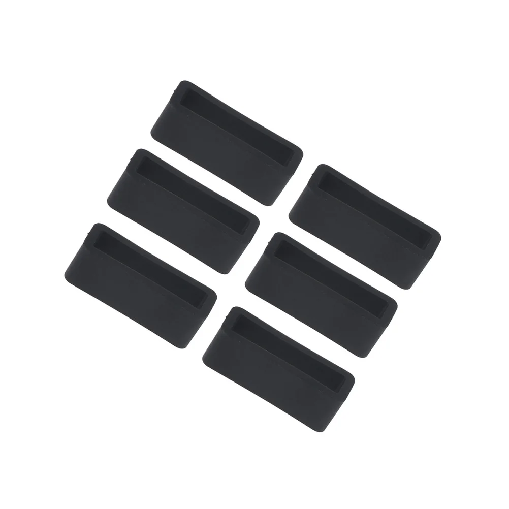 10Pcs 블랙 실리콘 시계 밴드 루프 교체 손목 시계 액세서리에 대 한 내구성 고무 링 마모 방지 스트랩 링