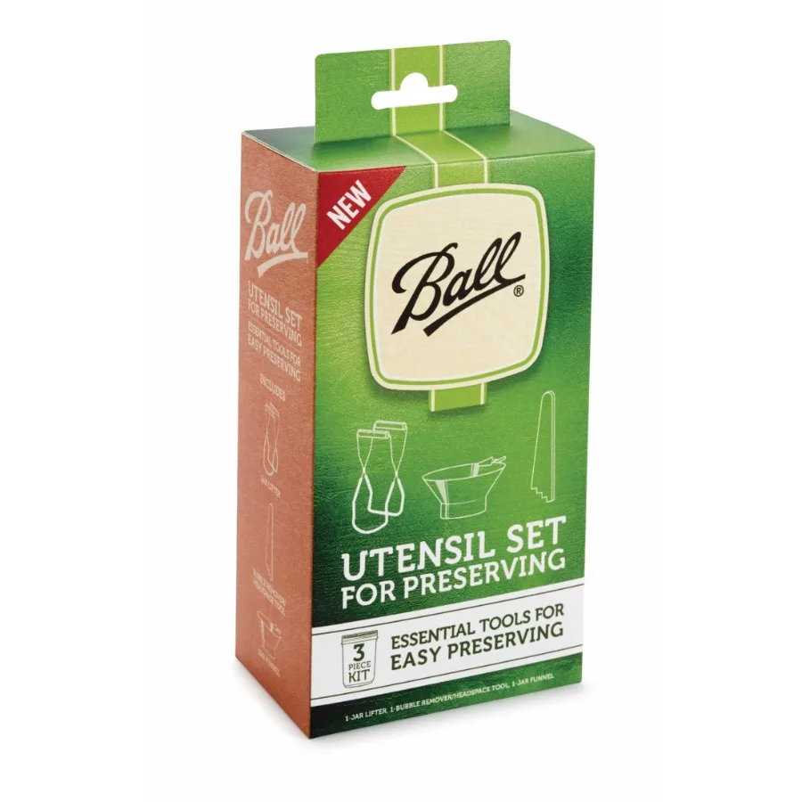 Set di forniture per conserve da 3 pezzi Kit di accessori per conserve essenziali con pinze per conserve con imbuto per conserve e popper a bolle per pipistrelli d'acqua