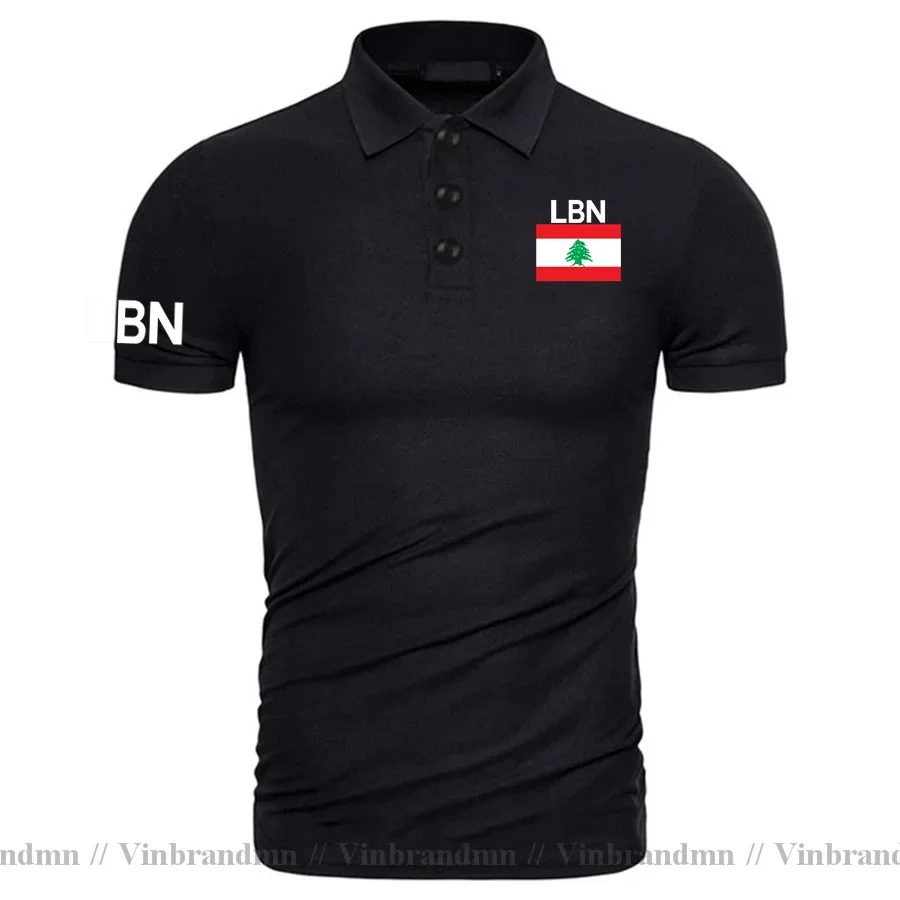Lebanese Republic Lebanon polo shirts men short sleeve white brands printed for country pure cotton nation team flag LBN Arabic