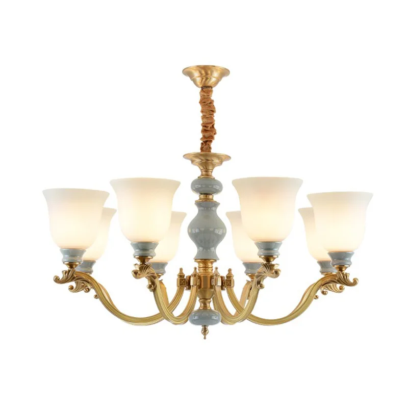 

All copper, ceramic living room chandelier, atmospheric bedroom dining room