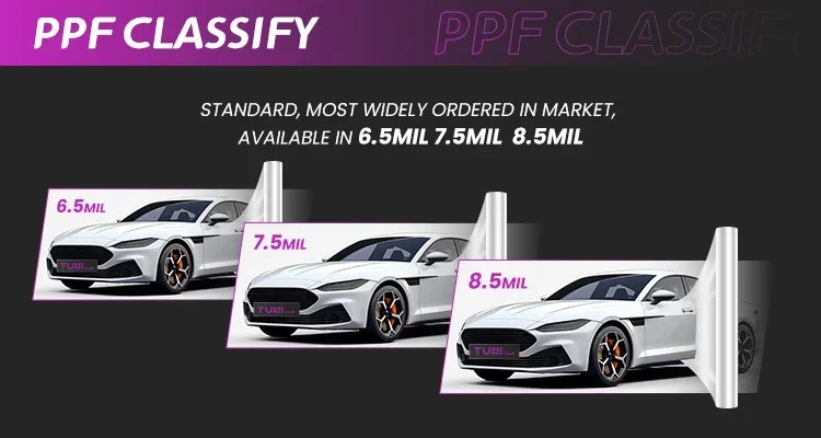 2025 Produttore personalizzato Nessuna idrolisi Pellicola protettiva per vernice per auto PPF ad alta trasparenza per la rimozione termica