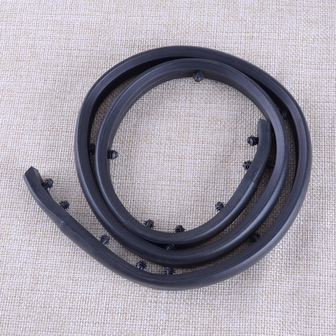 New 86357-F2000 Car Front Upper Bumper Hood Seal Strip Trim Fit for Hyundai Elantra Sedan 2017 2018 Black Rubber