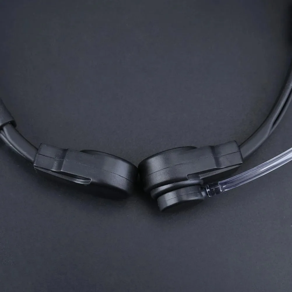 New 3.5mm Adjustable Throat Mic Microphone Covert Acoustic Tube Earpiece Headset With Finger PTT For Mobile Phone