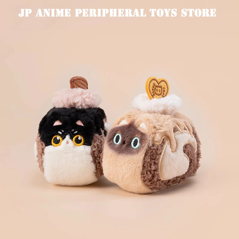 Nowa Oryginalna Pluszowa Zabawka Kotek Rolada Szwajcarska Urocza Pluszowa Lalka Kot Ragdoll Zawieszka do Plecaka Dekoracja Prezent na Boże Narodzenie Urodziny dla Dzieci