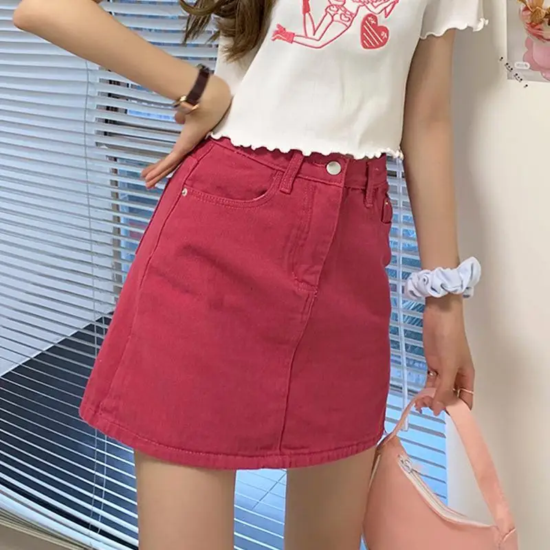 

Jeans Skirts for Women High Waist Short Woman Denim Skirt Chic and Elegant Clothing Trend 2025 Streetwear Stylish Harajuku Cheap
