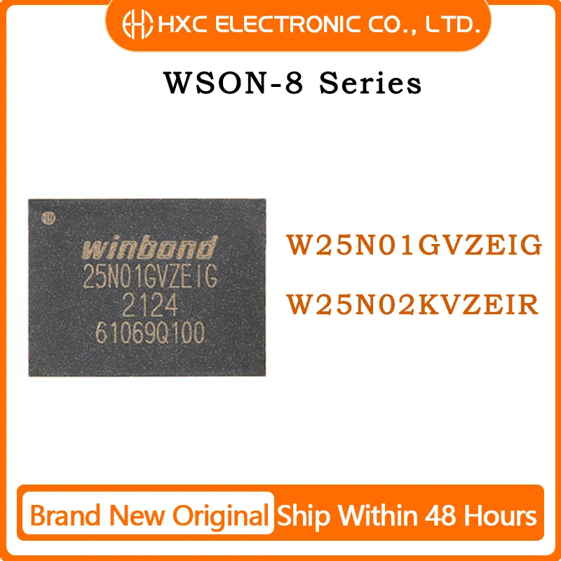 5PCS W25N01GVZEIG W25N02KVZEIR package WSON-8 new original authentic NAND FLASH IC Chip