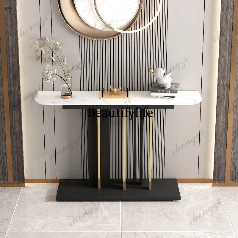 K153 Slate porch table against the wall New entry strip case Living room foyer desk corridor, long strip table