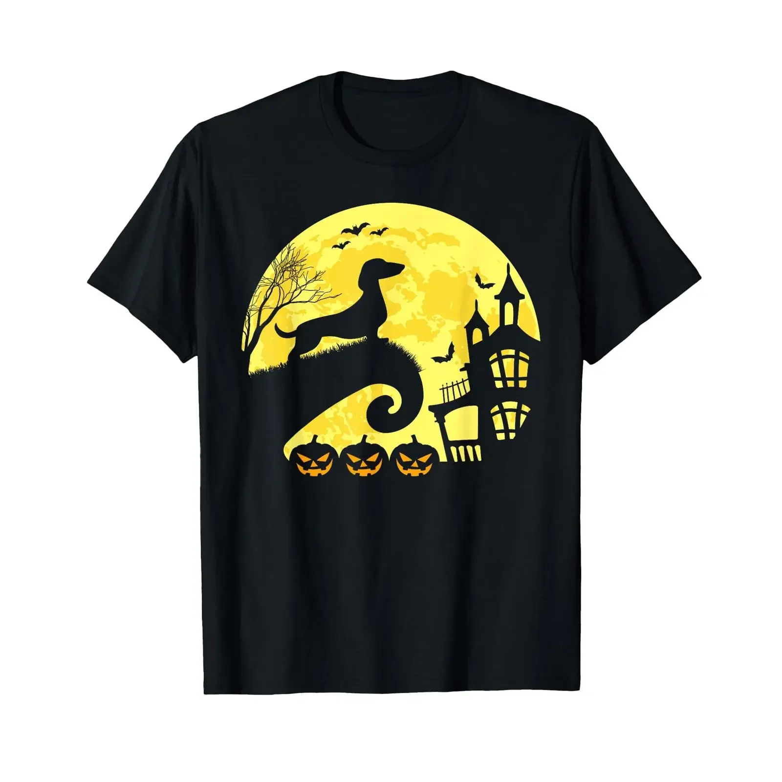 Halloween Dachshund Weenie Wiener Moonshine Sausage Dog Kids T Shirt vintage Washed Stylish graphic Versatile homme streetwear