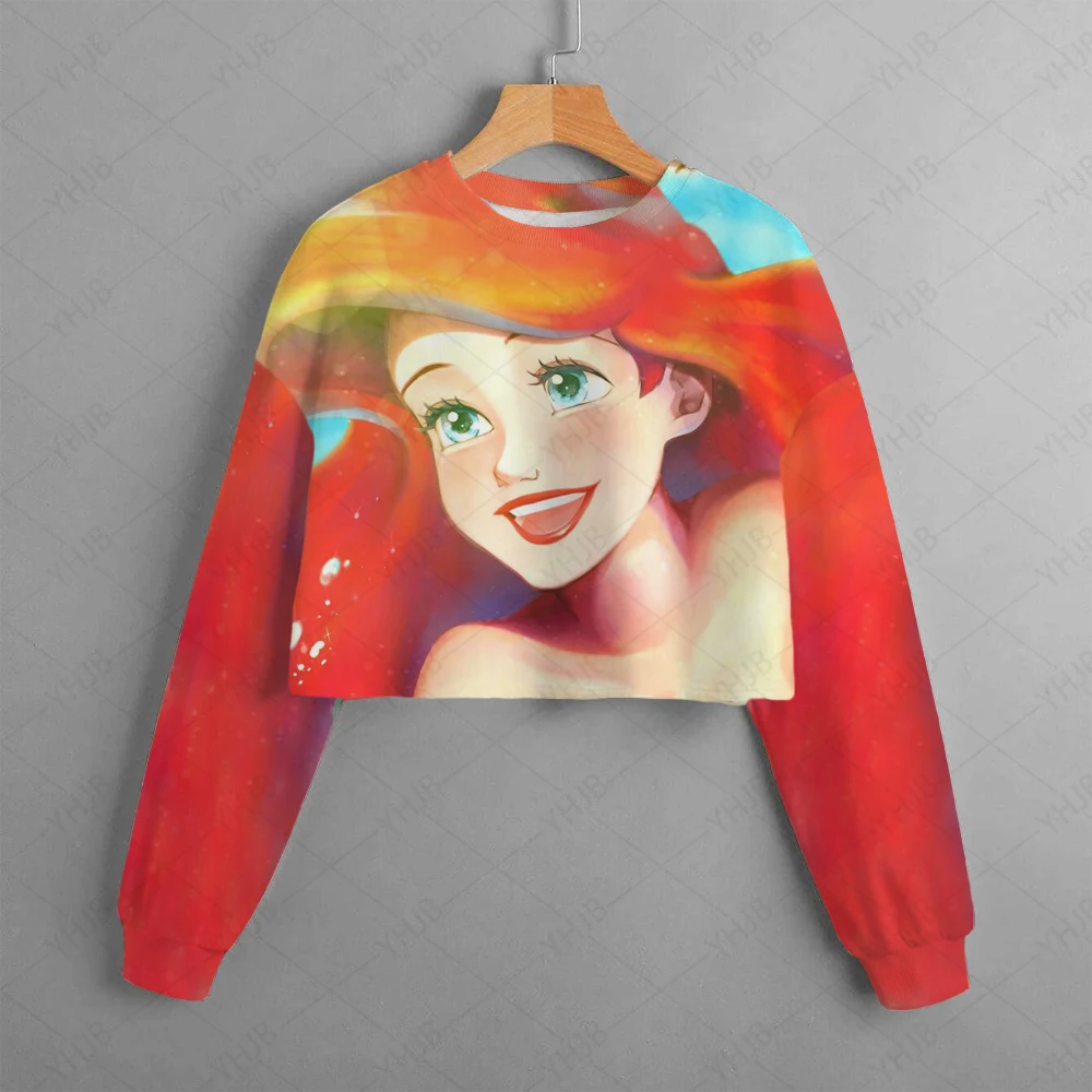 

Disney Princess Kids Hoodie Autumn/Winter Fashion Girl The Mermaid Princess Sweatshirt Girl Hoodie 4-14 Years Old