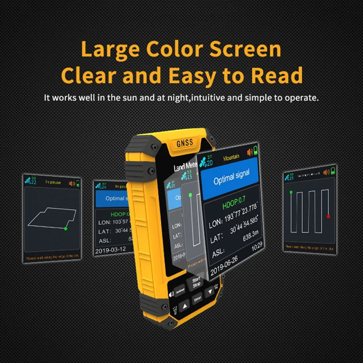 HOME USE-A GNSS Land Meter Color Screen Professional Surveying Machine Area Measurement Land Measure Meter for Agriculture