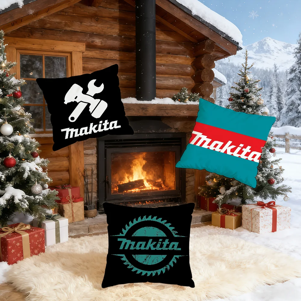 Fashion M-MAKITA-ES Logo cushion cover Home Office Birthday Anniversary Gifts Soft Skin Friendly Cushion Cover