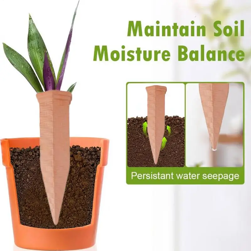 

Watering Spikes For Outdoor Plants Clay Plant Water Seepage Devices Clay Tool Accessories Slow Waterer Care For Vacation Flower