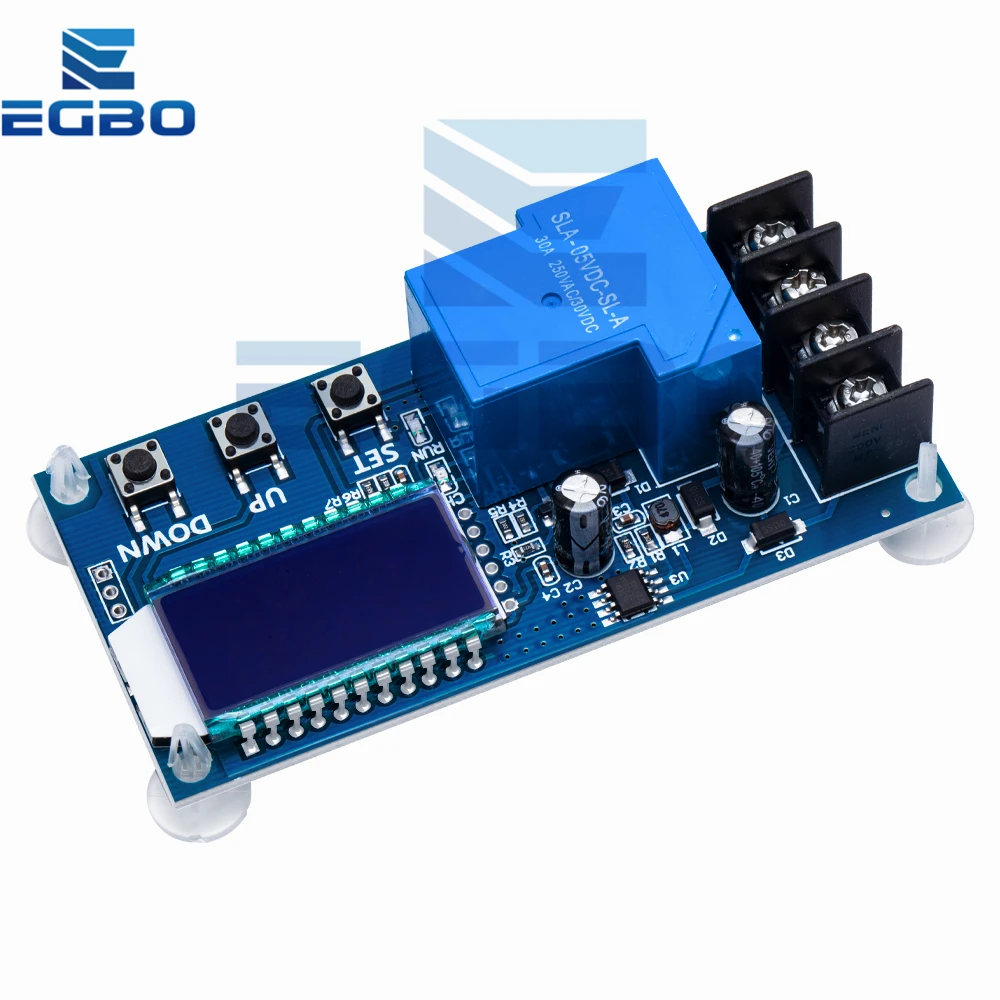 EGBO DC 6-60v 30A Storage battery Charging Control Module Protection Board Charger Time Switch LCD Display XY-L30A