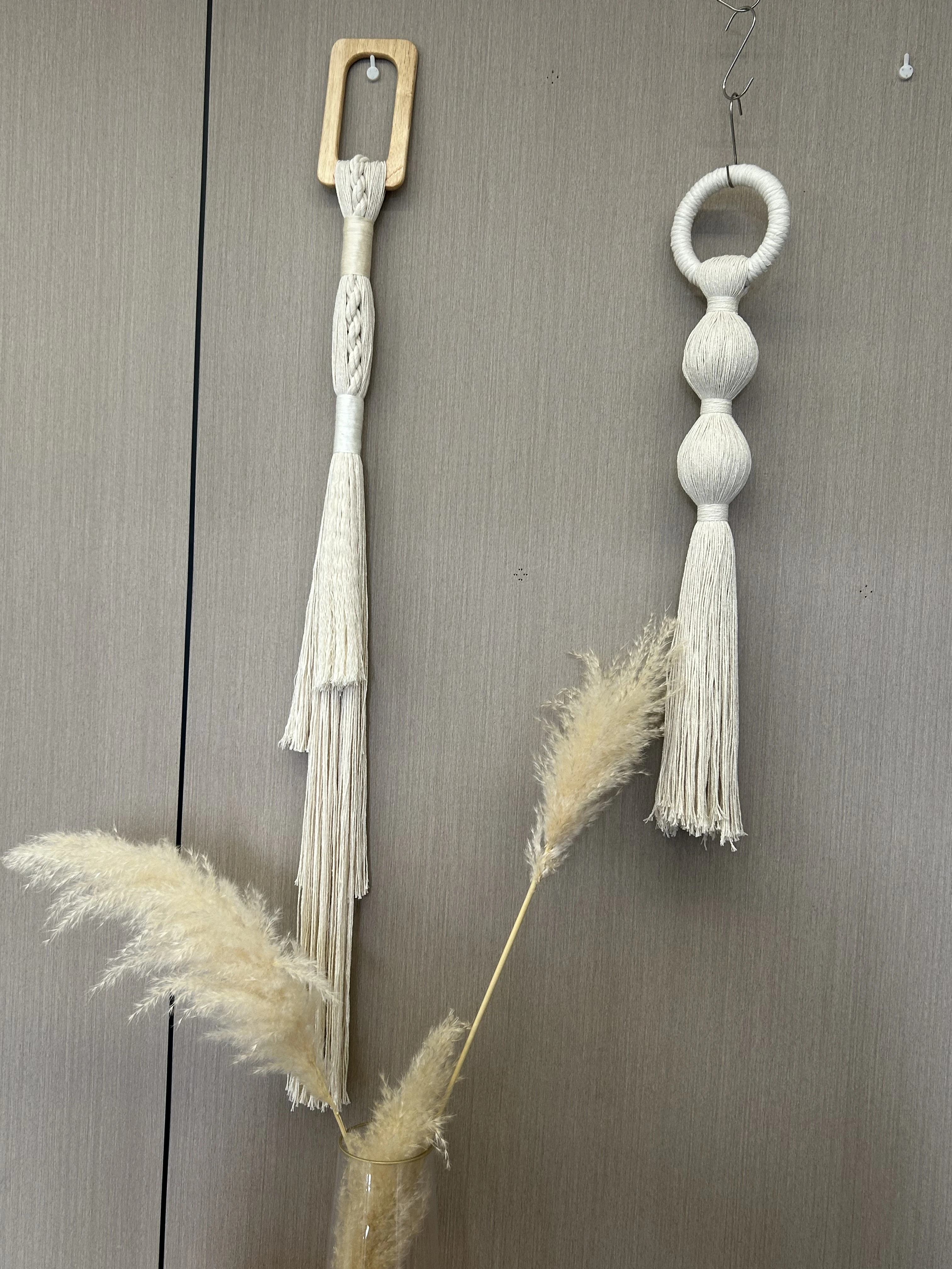 Einzigartige Boho-Makramee-Wandbehang, umweltfreundliche gewebte Baumwollseildekoration für Wohnzimmer und Schlafzimmer – Detail 6