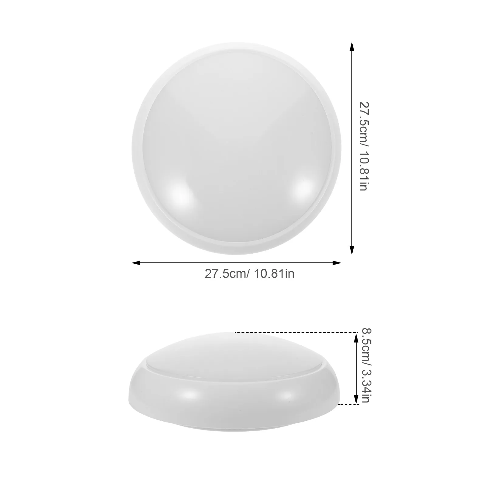 275Mm Modern Round Plastic Lampshade Diffuser Panel Waterproof Ceiling Light Fixture Cover for Damp Areas Bedroom Kitchen DIY