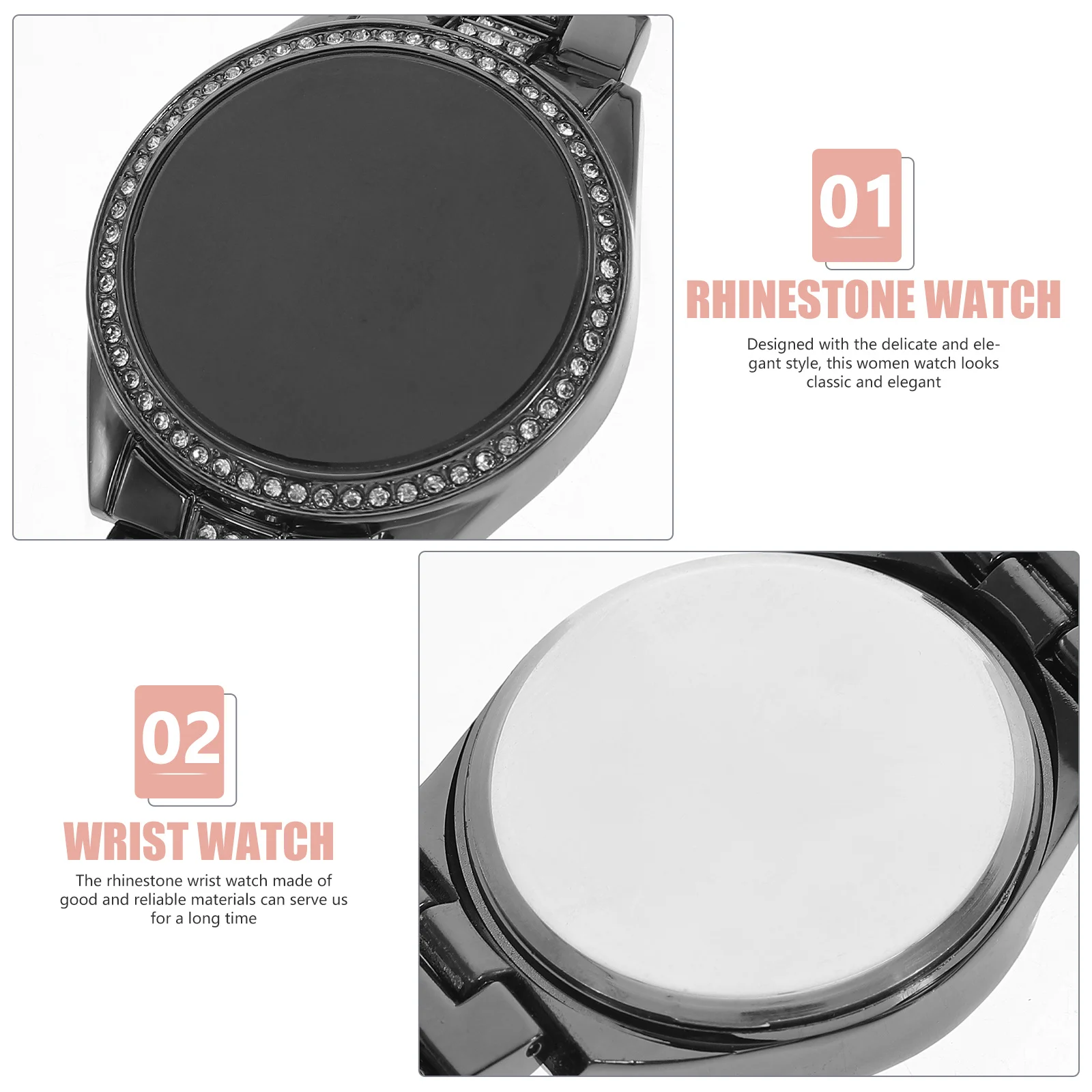 

Rhinestone Embellished Women Watch Stylish Lady Wristwatch Lightweight Elegant Gift for Any Occasions Rhinestone Watch