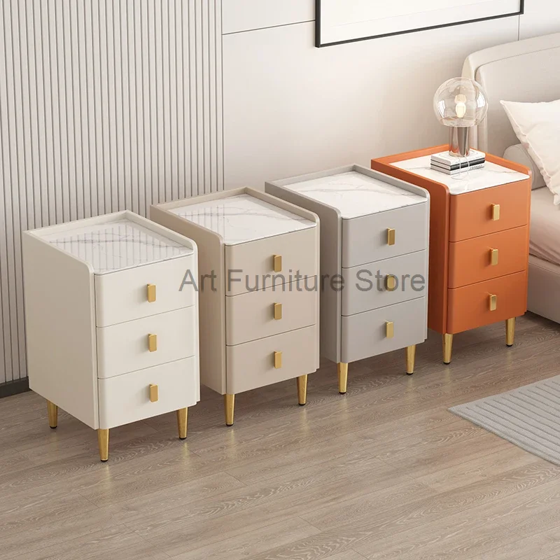 Mobile Outdoor Italian Nightstands Pretty Organizers Luxury Italian Makeup Bedside Table Nordic Simple Muebles Home Furnitures