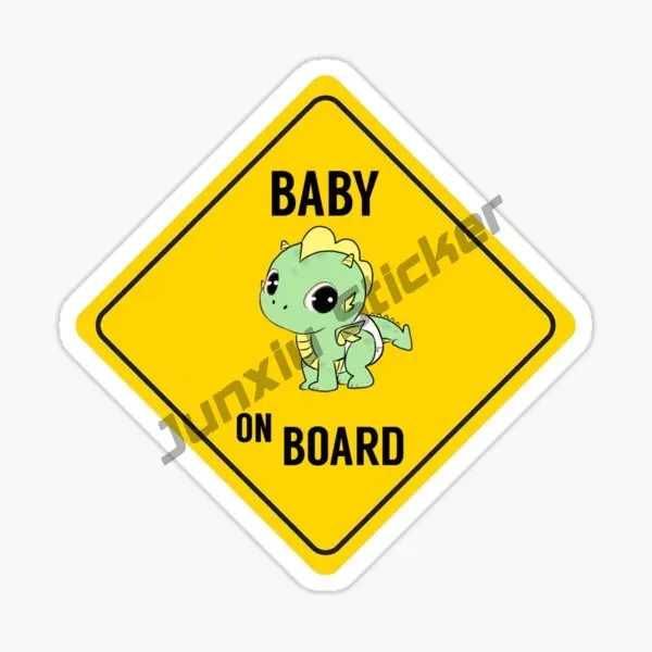 Baby on Board Baby in Car Cute Cartoon Sticker Cool Car Decal for Window Bumper Scratch Resistant Anime Baby Car Accessories view 4