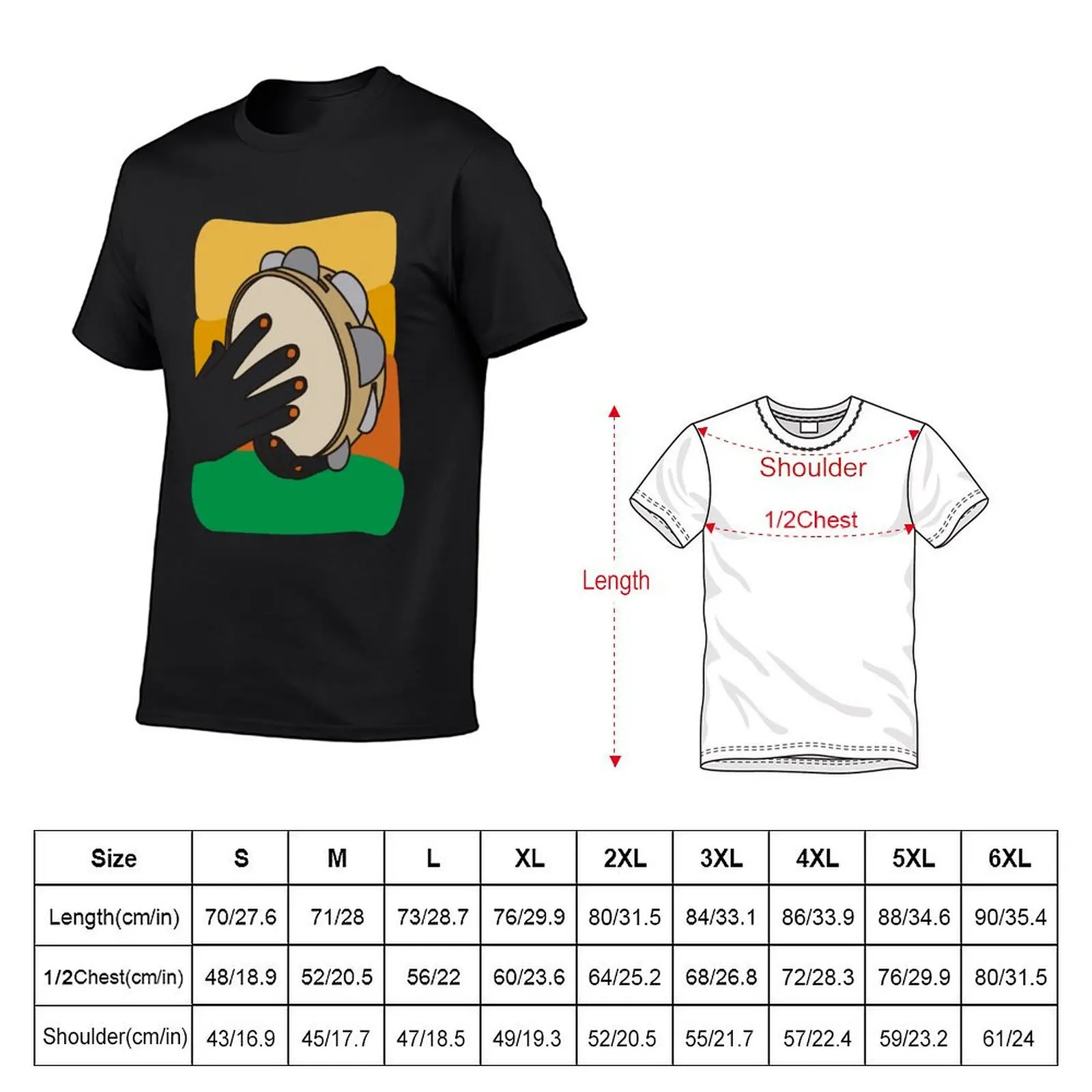 Tambourine T-Shirt plus sizes plain blue archive plus size men clothing image 2