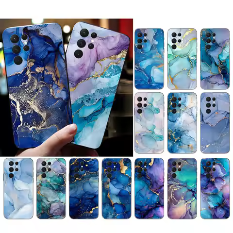 Blue Marble Phone Case For Samsung S25 S24 S23 S22 S21 Ultra S24 S23 S22 S21 Plus S24 S21 S20 FE