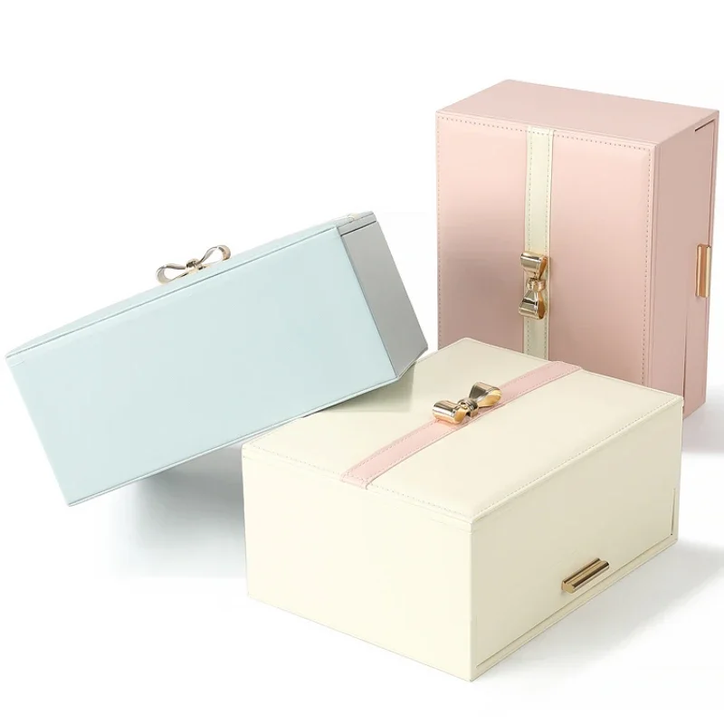 

High end jewelry box, exquisite rings, bracelets, earrings, necklaces, gold jewelry storage box, new model