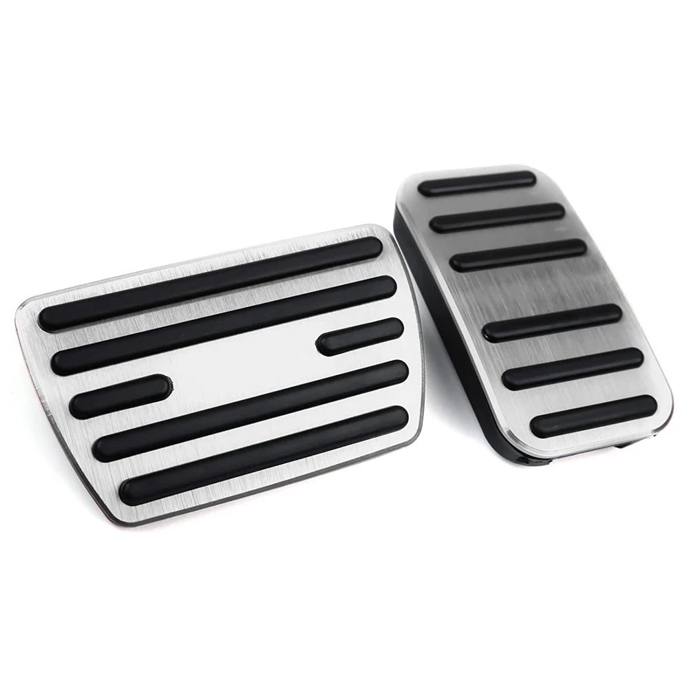 Anti Slip Foot Pedal Covers Gas Brake Accelerator Pedal Pad for Honda Civic Accord CRV Odyssey Pilot Accessories,Silver