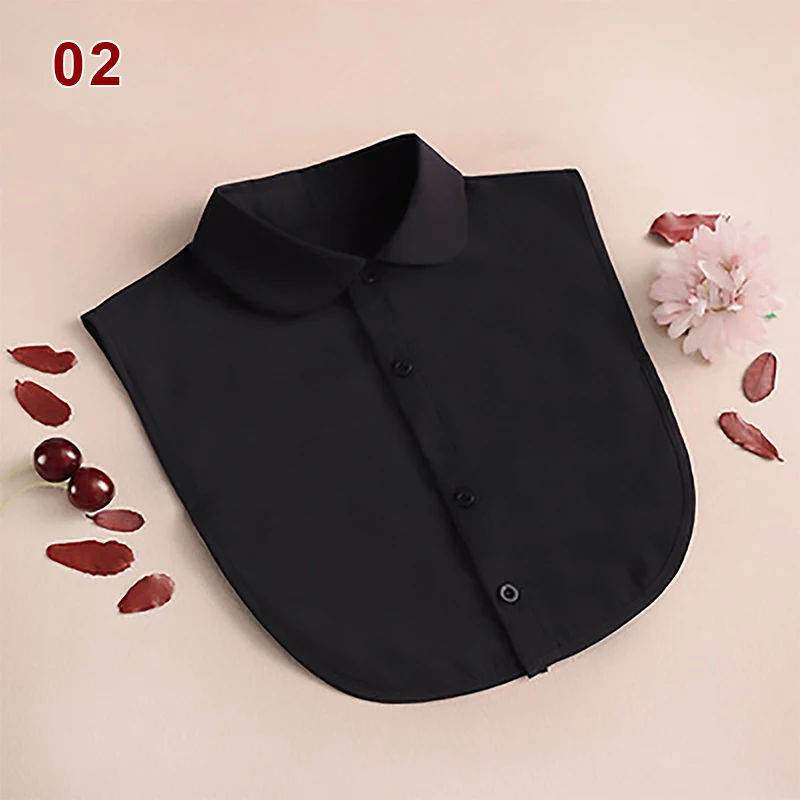 Women Shirt Fake Collar Vintage Detachable False Collar Blouse Lapel Elastic Collar Tie Women Clothes Shirt Accessories