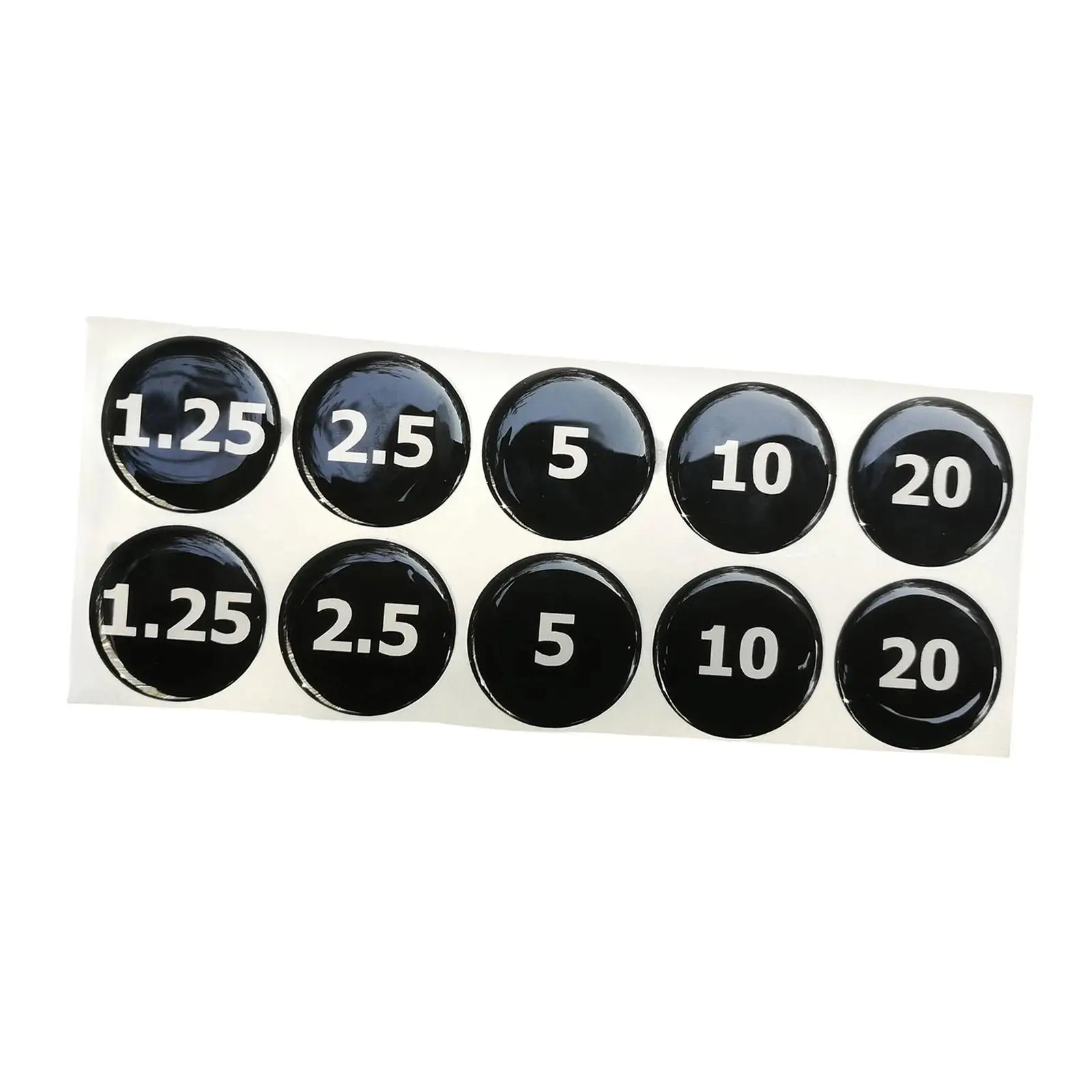 Weight Stack Labels Weight Block Label Sticker 1.25, 2.5, 5, 10, and 20 Self Sticky Round for Resistance Trainers Indoor Gym