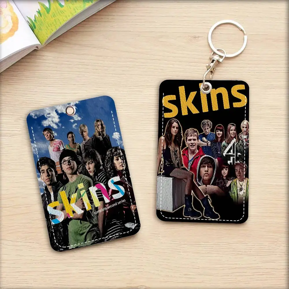 Teen TV Series S-Skins Style PU Access Card Holder with Keychain - Executive Protection for Bank card,Subway, Bus Card case