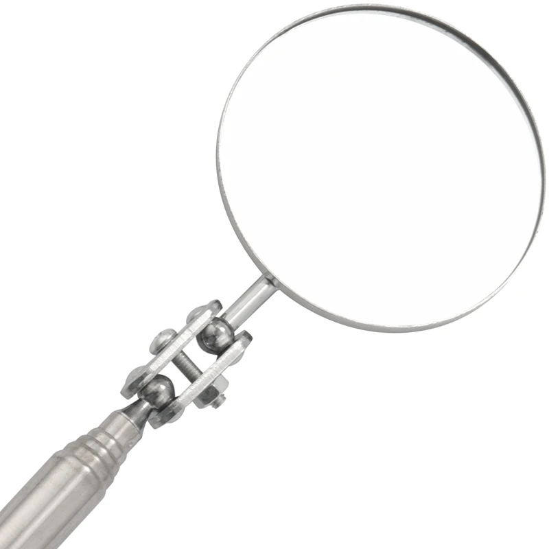 กระจกตรวจสอบขนาด2นิ้วทรงกลม4แพ็คขยายได้ถึง24.5นิ้วสีดำ