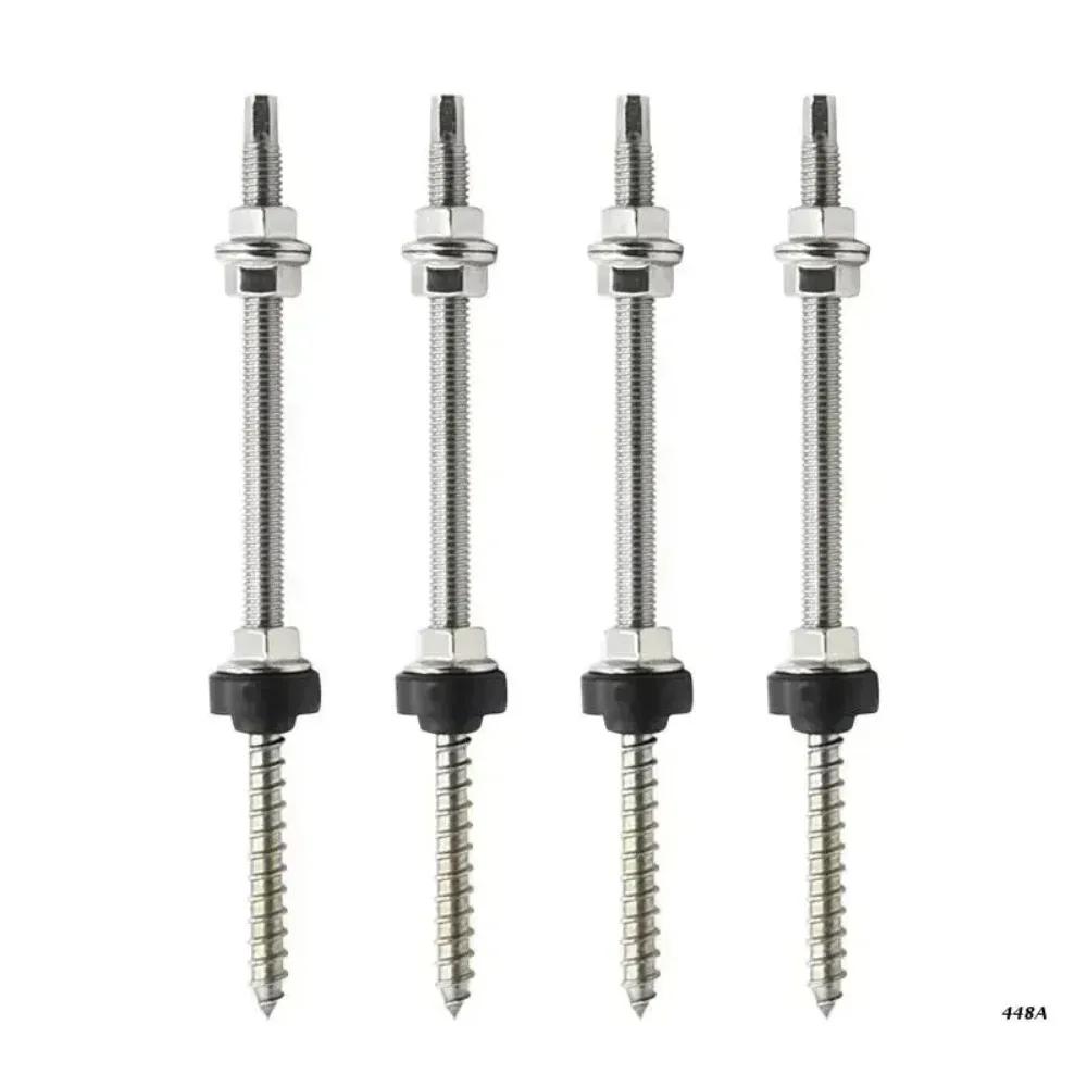 4pcs Stainless Steel Double Headed Wooden Screw Photovoltaic Bracket For Solar Panel Installation On Color Steel For Tile Roof