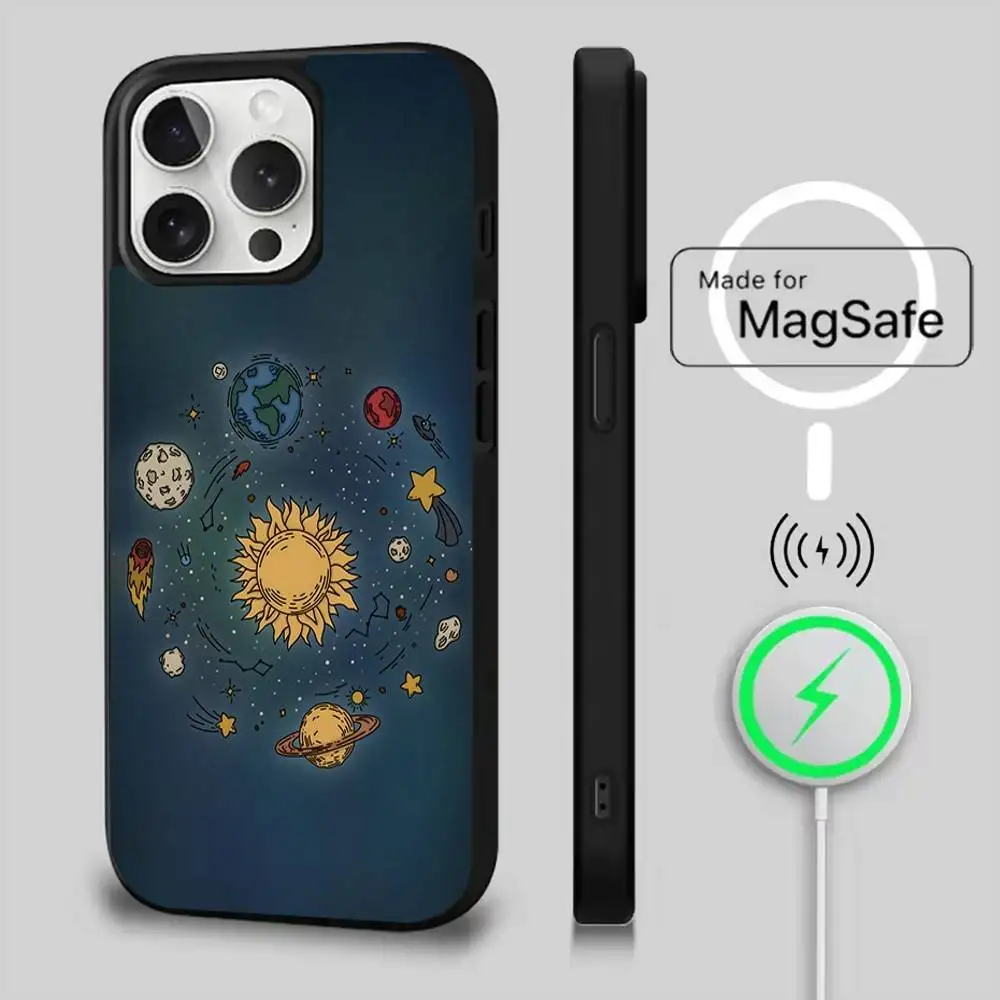 Colorful Star Phone Case  For iPhone 17,16,15,14,13,12,11,Pro,Max,Plus,Mini,Magsafe,Magnetic Wireless Charging Case