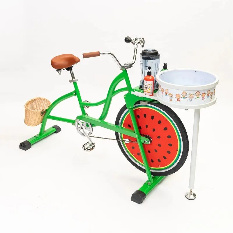 Adult Cruiser Bicycle Custom Spinning Art Design Orange Juice Blender Bike for Sports & Entertainment