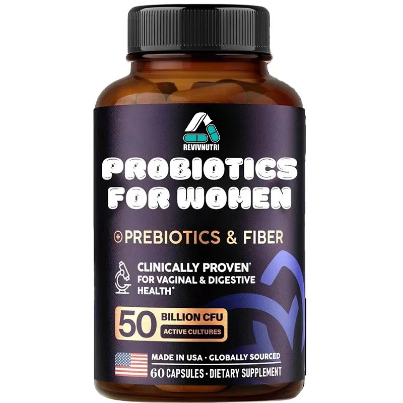 Probiotics Help Balance Yeast and PH, Alleviate Digestion and Bloating, Containing 8 Strains and 60 Capsules
