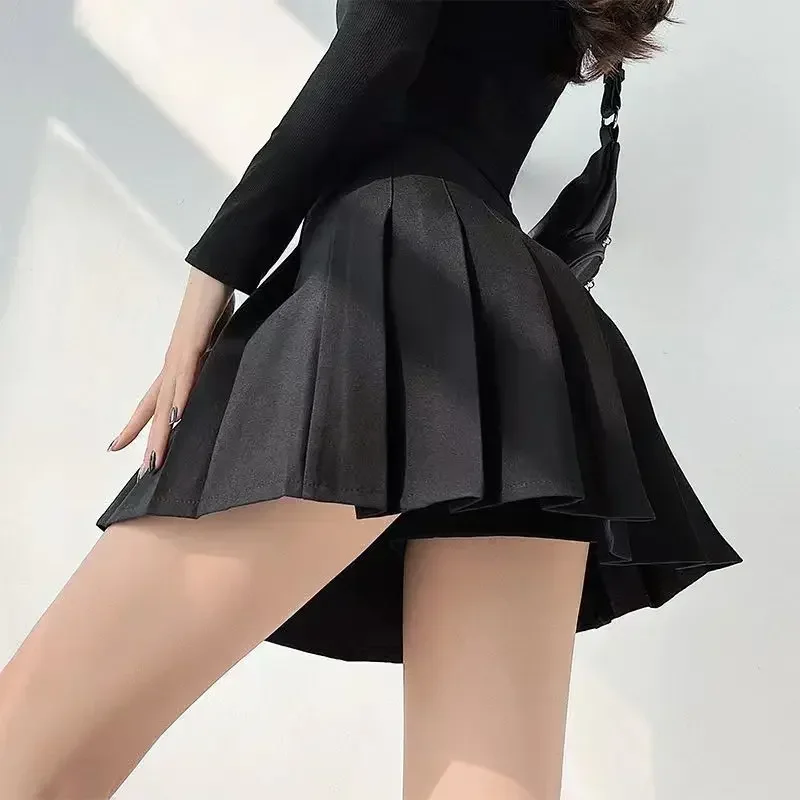 Without Shorts Pleated Skirts Women Preppy Style Mini Skirt Fashion Sexy Female Plaid Skirt Chic Street A-line Woman Skirts