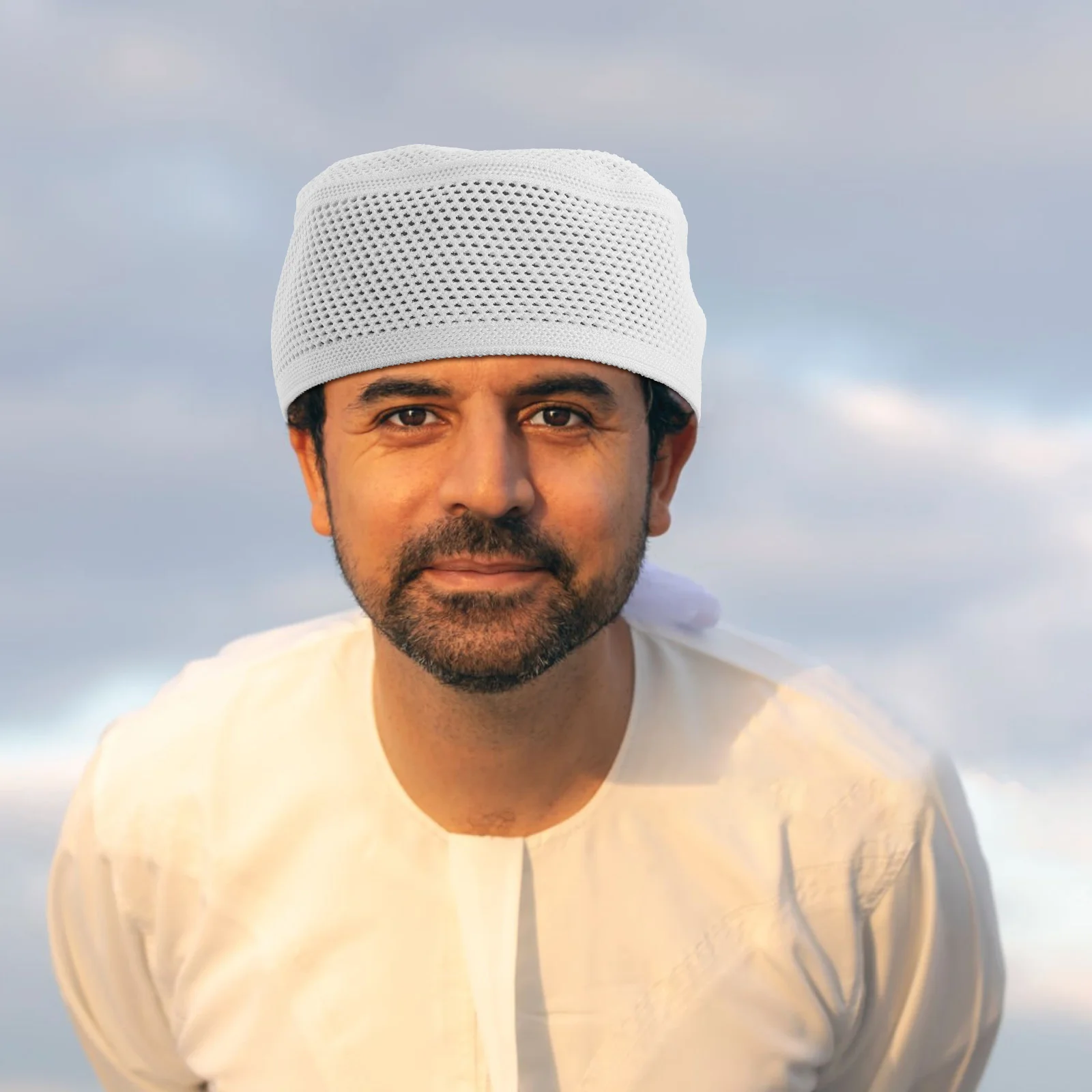 

Muslim Prayer Hat Solid Breathable Islamic Cap for Eid Ramadan Prayer Islamic Beanie Muslim Hat