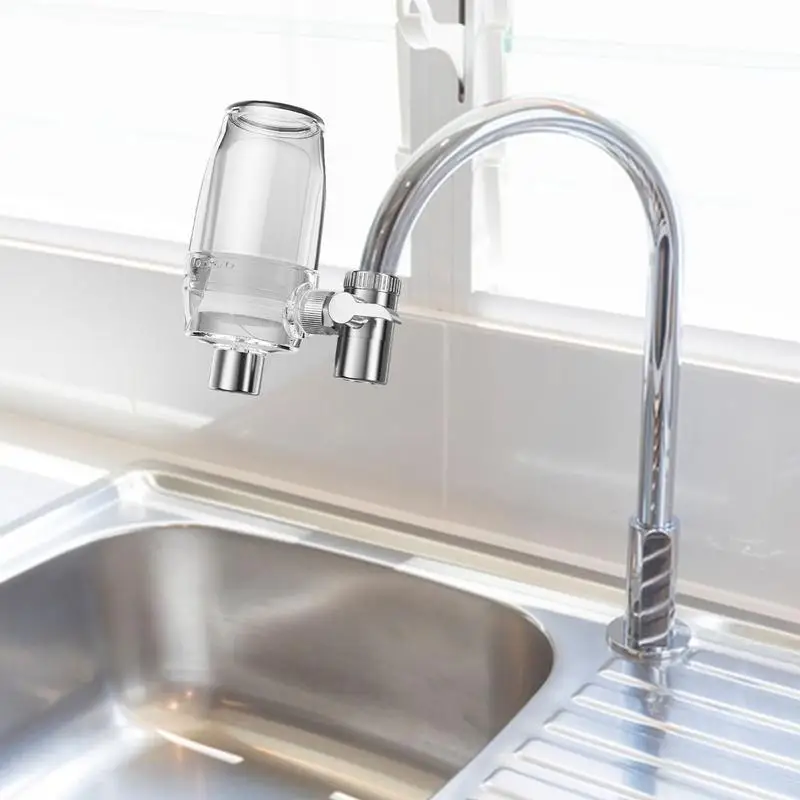 Faucet Mount Water Filter 2 Modes Adjustment Sink Water Filter 360-Degree Rotating Sink Faucet Filter Water Filter System Water