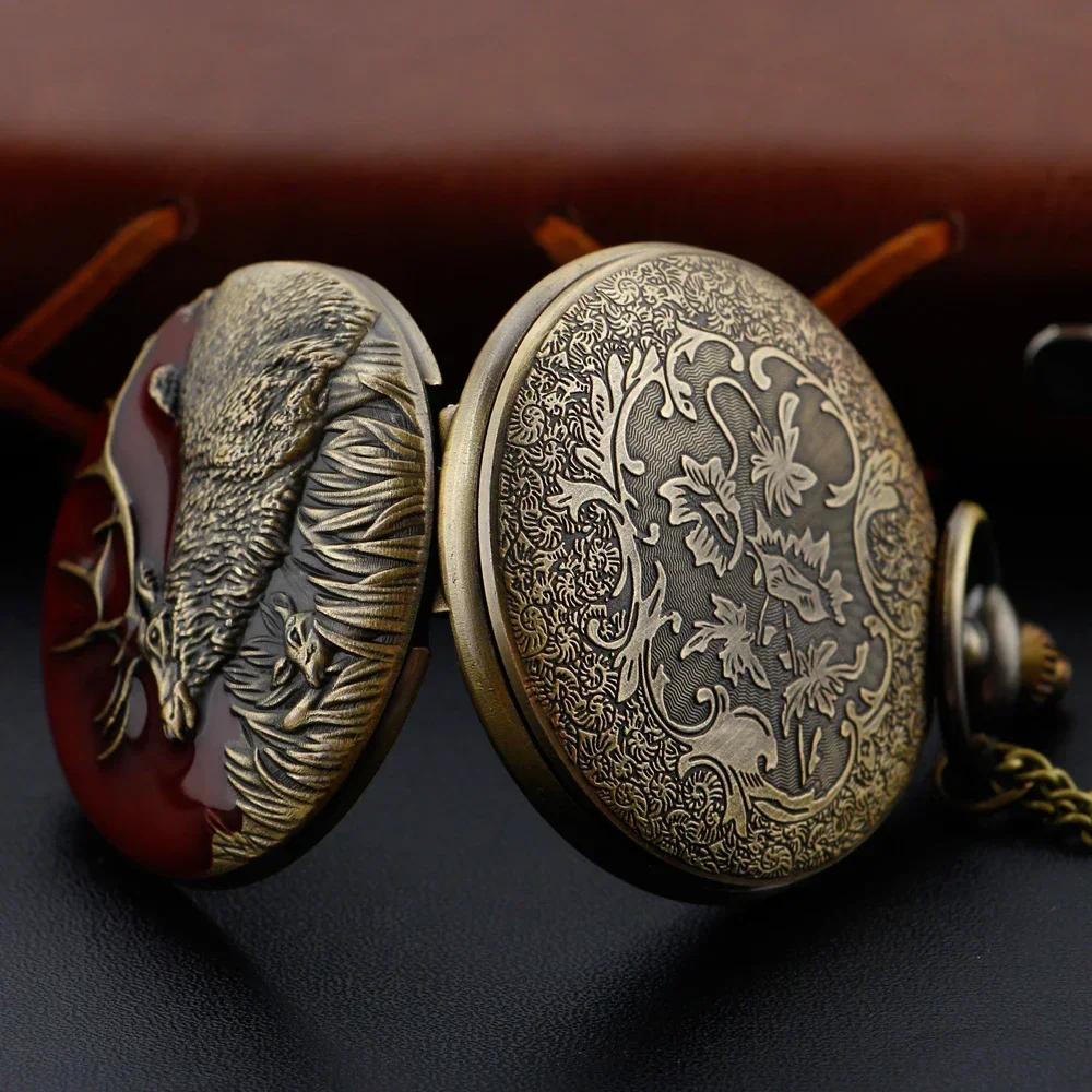 

Кварцевые карманные часы с рисунком птицы и оленя, винтажные мужские и женские ожерелья с подвеской, аксессуары, часы, лучший подарок