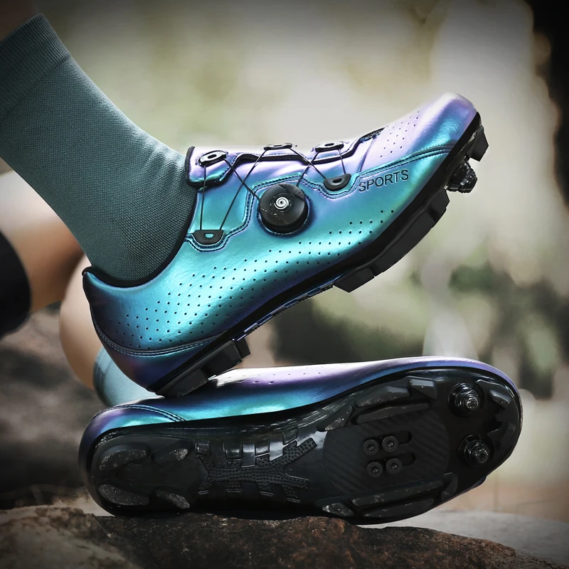 أحذية ركوب الدراجات MTB مع المرابط للرجال والنساء ، حذاء رياضة الدراجة الطريق ، أحذية ركوب الدراجات الجبلية ، سباق السرعة الجبلية ، Mtb