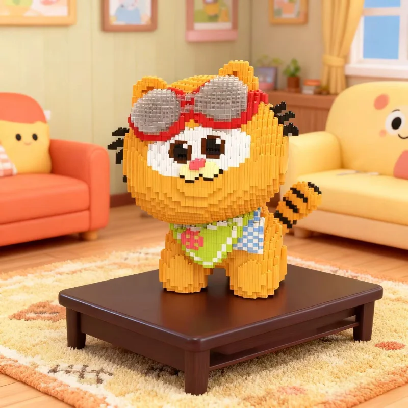 Huge Garfield Building Blocks Adult Stress Relief DIY Puzzle Toy Gift for Boys Girls Home Decor view 4
