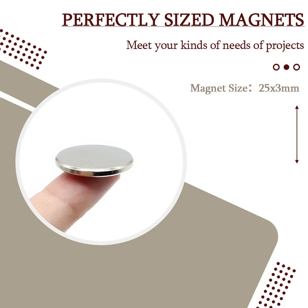 25 مللي متر x 3 مللي متر سوبر قوي جولة مغناطيس النيوديميوم مغناطيس قوي N35 صغير دائم المغناطيسي ندفيب مغناطيس الثلاجة 25x3 #4