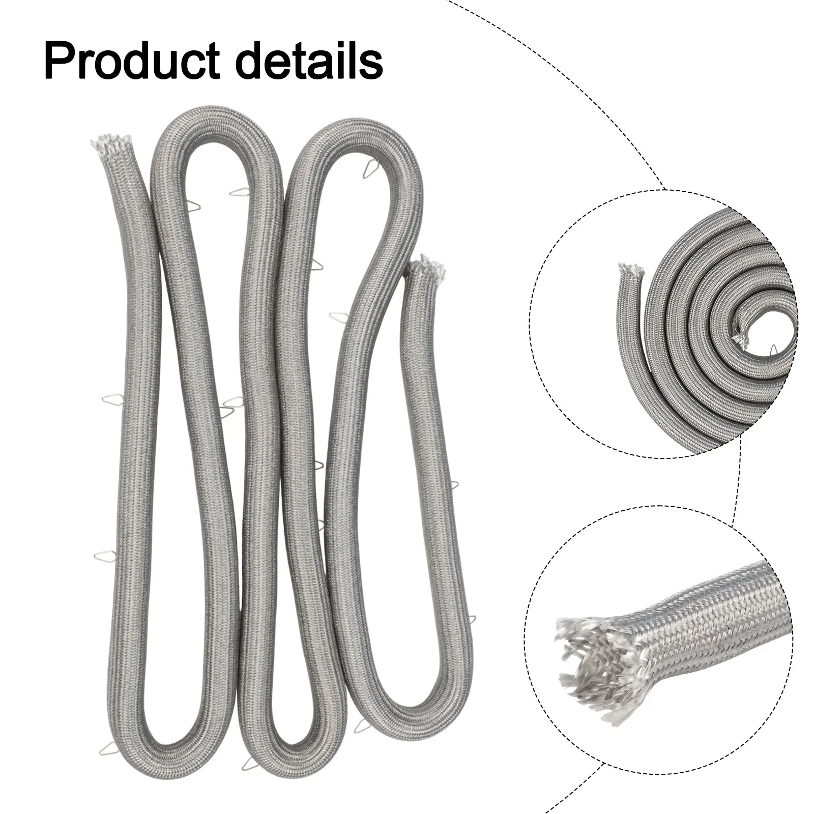 Oven Door Gasket 316405000 Oven Repair Door Seal Replacement 80 Inches 6.6 Feet Nylon Construction 16 Mounting Clips Included